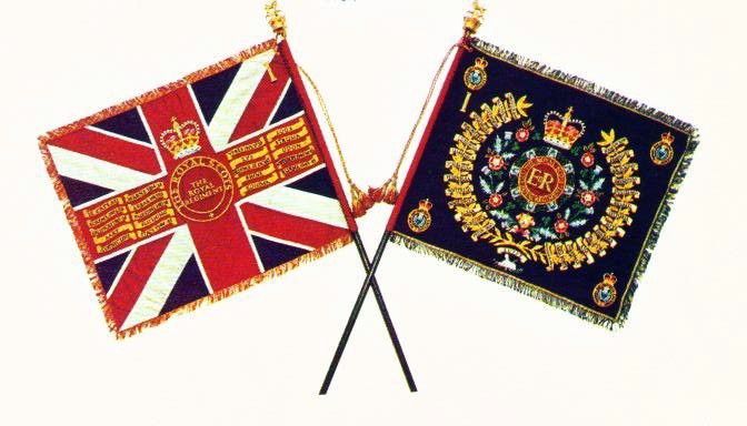 The Royal Scots 1st Battalion Regimental colours flag 